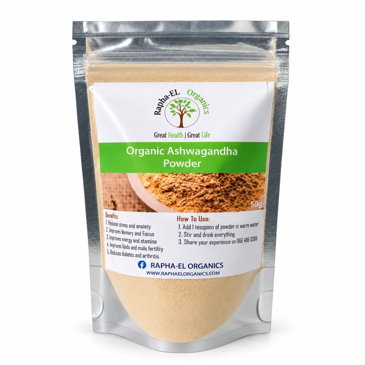 Organic Ashwagandha Powder 50g